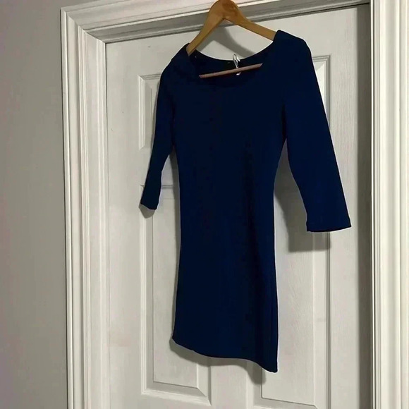 Ribbed Royal Blue Mini Dress​​​​​​​​​​​​​​ - Picture 2 of 2